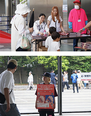ラグビーボランティア 国際総合学科の学生がラグビーリーグワンの会場運営ボランティア